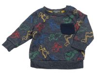 Tmavomodrá mikina s dinosaurami Primark