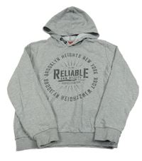 Sivá mikina s nápismi a kapucňou S. Oliver