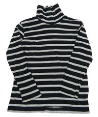 Čierno-sivé pruhované tričko s rolákom H&M