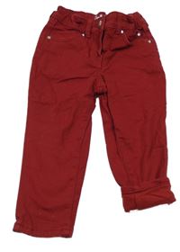 Tmavočervené podšité rifle Kuniboo