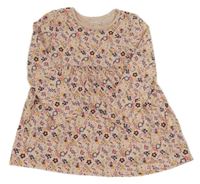 Svetloružové kvietkovane bavlnené šaty Topomini