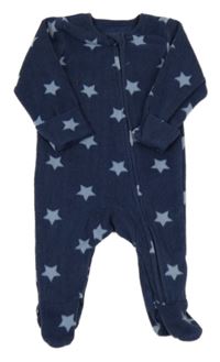 Tmavomodrý fleecový overal s hvězdičkami M&S