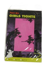 Nové - Růžové silononé halloweenské punčocháče 