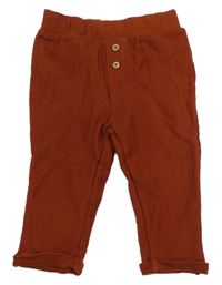 Hrdzavé tepláky s gombíky C&A