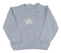 Svetlomodrý sveter s hviezdou