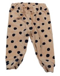 Světlerůžové sametové kahloty s bodkami Name it