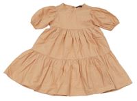 Broskvové plátěné šaty Reserved