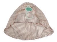 Nové - Broskvovo-biela pruhovaná šušťáková šiltovka George