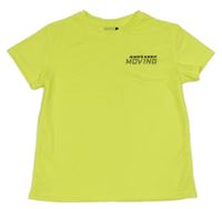 Neonově žluté sportovní tričko s nápisem Ergeenomix 