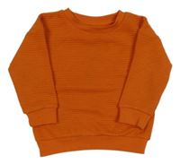 Oranžová rebrovaná oversize mikina Primark