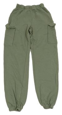 Khaki cargo cuff tepláky H&M