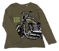 Khaki triko s motorkou C&A