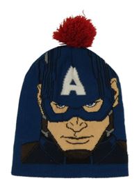 Petrolejová pletená čepice Captain America