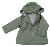 Khaki nepromokavá jesenná bunda s kapucňou H&M