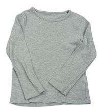 Sivé melírované rebrované spodné tričko George