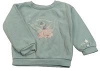 Olivovošedá mikina s myškou/vílou PRIMARK