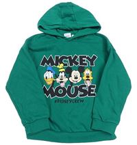 Tmavozelená mikina s Mickey s kamarády a kapucňou PRIMARK