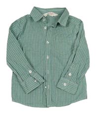 Zeleno-modrozeleno-bílo-černá kostkovaná košile H&M