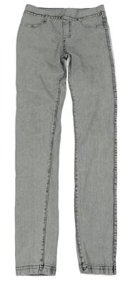 Svetlosivé plesňové džegíny H&M