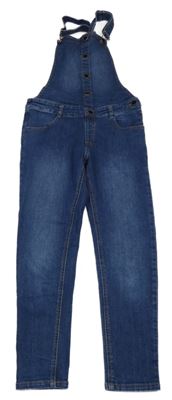 Modré teplákové riflové laclové kalhoty catinimini