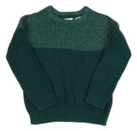 Smaragdovo-tmavozelený rebrovaný sveter FAT FACE