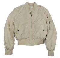 Smetanový šusťákový zateplený crop bomber H&M