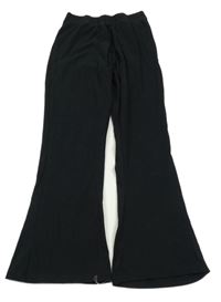 Čierne rebrované flare nohavice Nutmeg