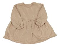 Pudrové teplákové šaty s kytičkami M&S