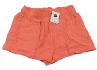 Nové - korálové paper bag mušelínové kraťasy St. Bernard