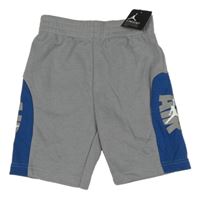 Nové - šedo-modré teplákové kraťasy s logem Air Jordan