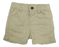 Světlebéžové plátěné kraťasy grain de blé