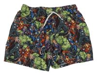 Tmavošedo-barevné plážové kraťasy s AVengers H&M