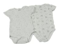 2x - Bílé body s medvídky a stopami fagottino