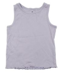 Svetlofialový rebrovaný crop top H&M