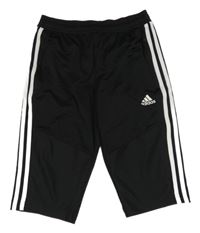 Černo-bílé funkční sportovní kraťasy Adidas