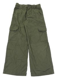 Khaki cargo plátěné kalhoty H&M