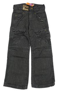 Nové - tmavošedé PULL waist rifle HEMA