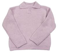 Ružový sveter s golierikom Nutmeg