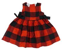 Červeno-čierne kockované šaty Carters