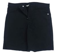 Čierne plátenné kraťasy H&M