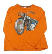 Oranžové tričko s motorkou C&A