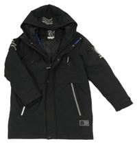 Černá šusťáková zimní parka s kapucí F&F