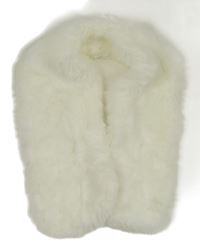 Smetanová kožešinová šála