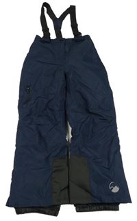 Nové - Tmavomodré šusťákové funkční oteplovačky s odepínacími kšandami Crivit