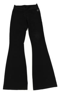 Černé žebrované sportovní flare tepláky C&A