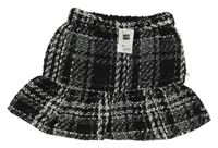 Nové - Čierno-biela kockovaná sukňa Dunnes