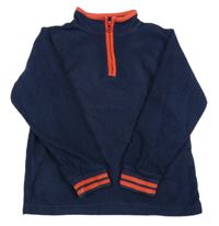 Tmavomodrá fleecová mikina M&S