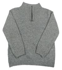 Šedý melírovaný svetr M&S