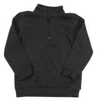 Tmavosivá melírovaná mikina Tu