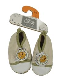 Nové - Béžovo-bielo-zelené cápačky so Simbou Primark vel. 17